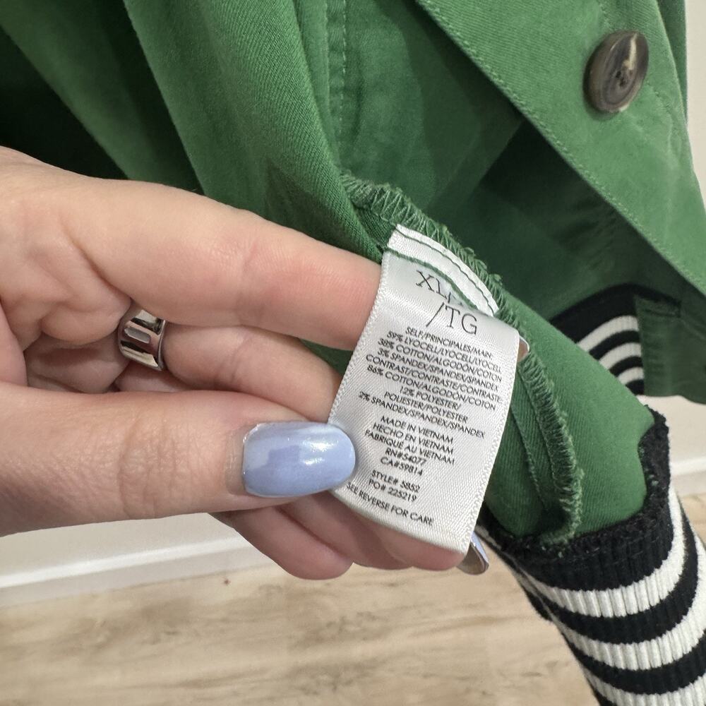 Cabi Mod Bomber Jacket Style 5852 Green Button Down Varisty XL JE - Picture 4 of 5